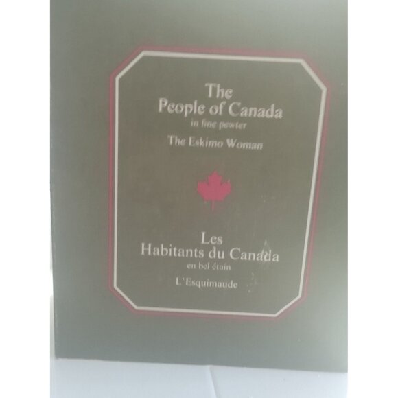 Franklin Mint People of Canada Pewter Figurine The Eskimo Woman 1976 - Picture 2 of 12